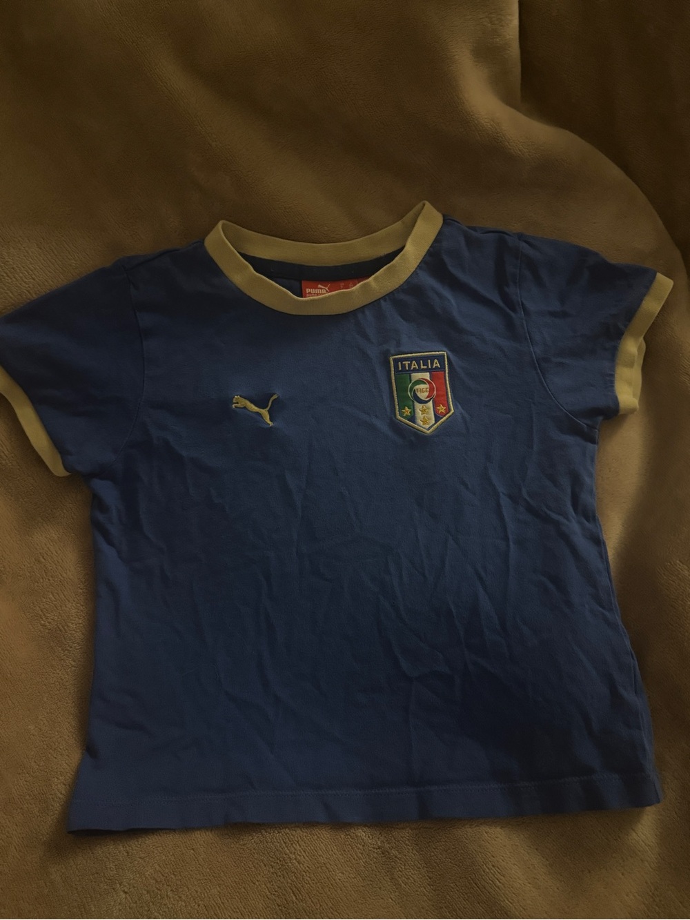 Vintage Puma Italia Blue T-Shirt (read description)